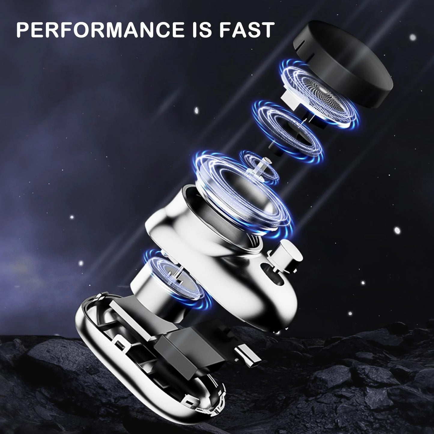 Mini 3-Blade Electric Shaver | Type-C Fast Charging Pocket Razor