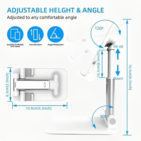 Foldable & Adjustable Mobile Phone And Tablet Stand For All Devices