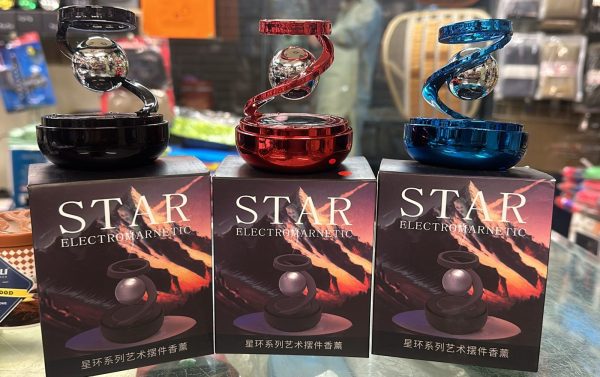 Star Solar Powered Levitating Ball Air Freshener For Car Dashboard, Aesthetic Car Decor