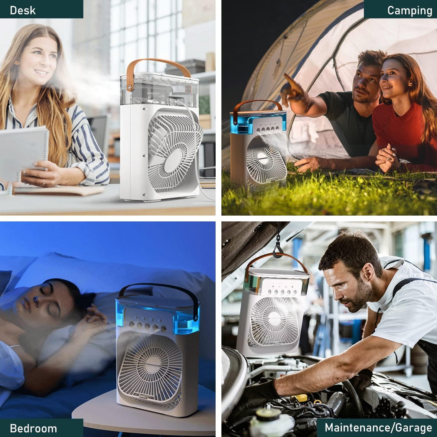 🌬️ Portable USB Air Conditioner Fan – 3-in-1 Cooling, Misting & Heating
