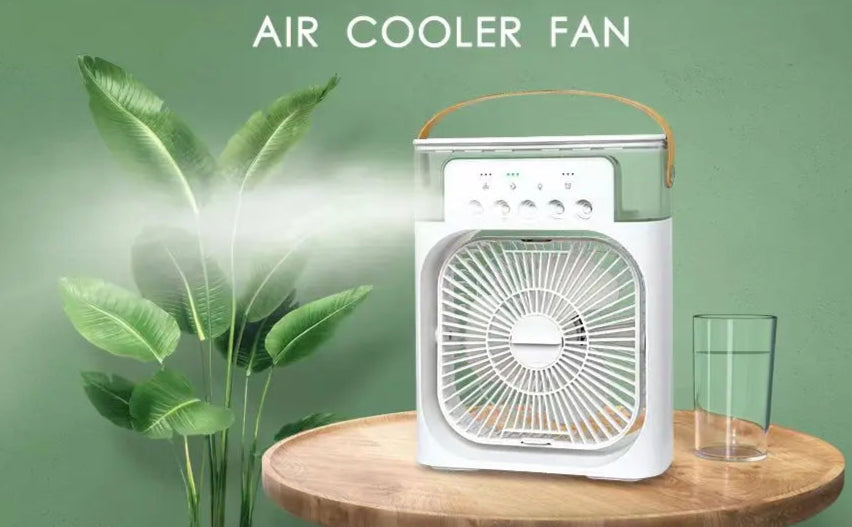 🌬️ Portable USB Air Conditioner Fan – 3-in-1 Cooling, Misting & Heating