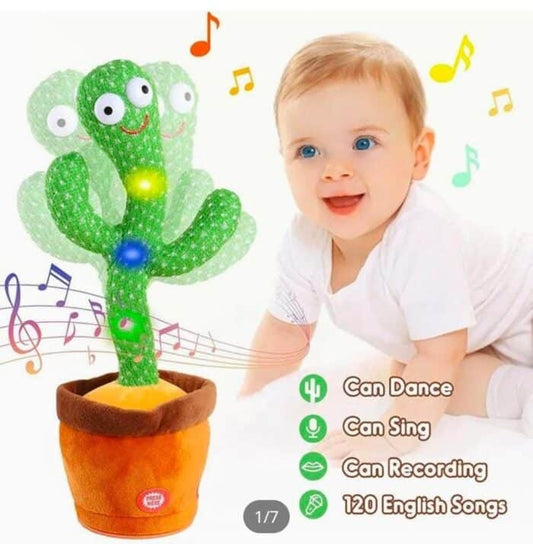 🌵Dancing Cactus Toy – Singing, Talking, Voice Recorder – USB Rechargeable Plush for Kids