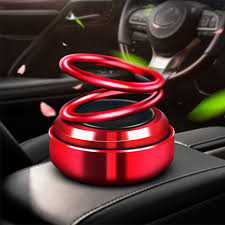 Solar-Powered Suspended Double Ring Car Ornament with Aromatherapy – Elegant Interior Accessory