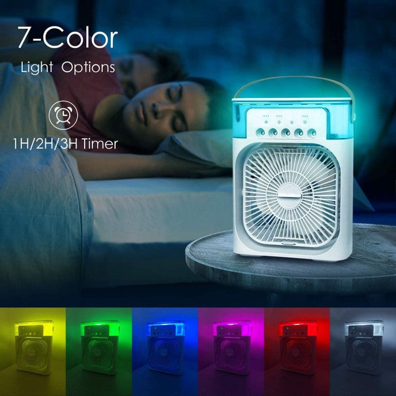 🌬️ Portable USB Air Conditioner Fan – 3-in-1 Cooling, Misting & Heating
