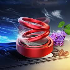 Solar-Powered Suspended Double Ring Car Ornament with Aromatherapy – Elegant Interior Accessory