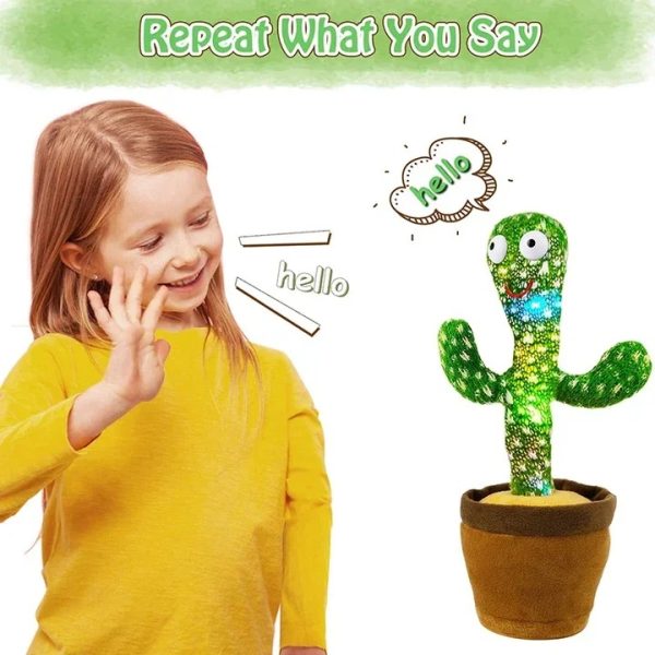🌵Dancing Cactus Toy – Singing, Talking, Voice Recorder – USB Rechargeable Plush for Kids