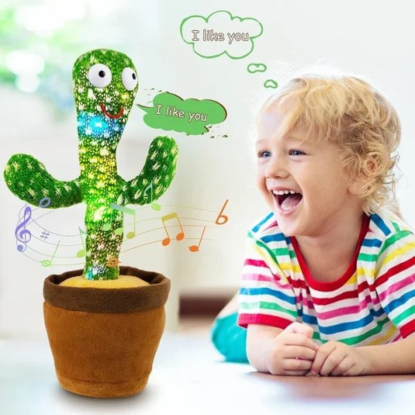 🌵Dancing Cactus Toy – Singing, Talking, Voice Recorder – USB Rechargeable Plush for Kids