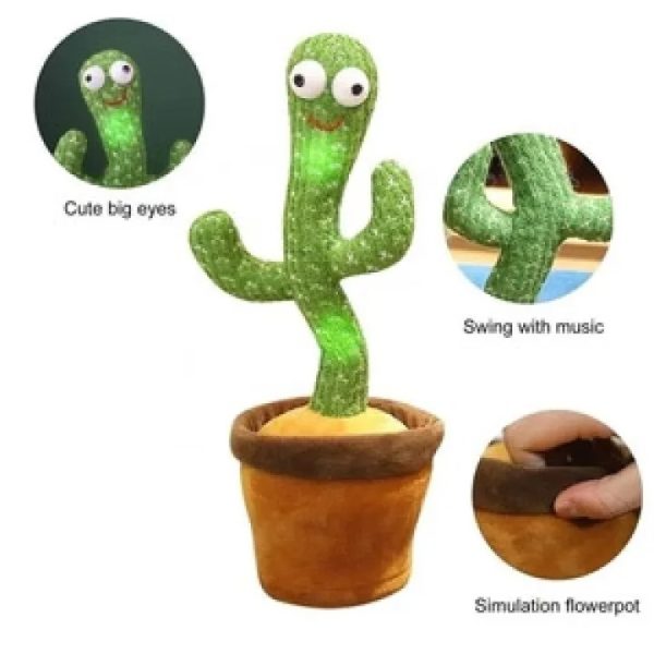 🌵Dancing Cactus Toy – Singing, Talking, Voice Recorder – USB Rechargeable Plush for Kids