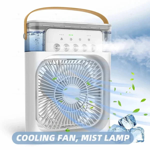 🌬️ Portable USB Air Conditioner Fan – 3-in-1 Cooling, Misting & Heating