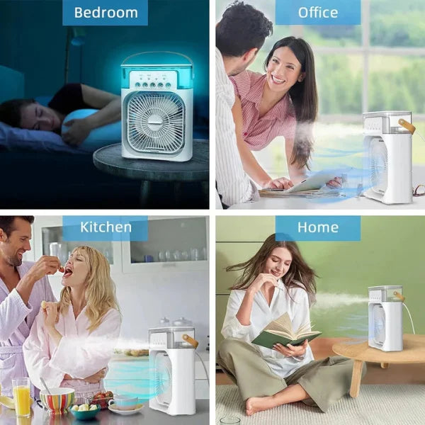 🌬️ Portable USB Air Conditioner Fan – 3-in-1 Cooling, Misting & Heating
