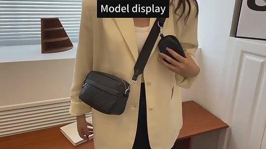 Convertible Crossbody Bag for Women – Stylish Black PU Leather, Waterproof Shoulder Handbag with Coin Purse