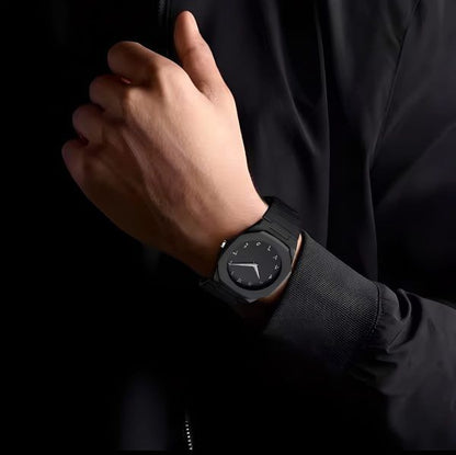 ⌚Black Aura Arabic Watch – Lightweight, Trendy Fiber Design with Arabic Dial