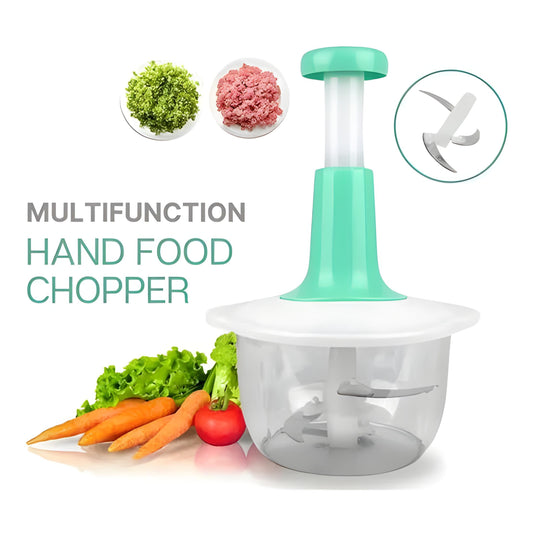 Manual Hand Push Chopper | 1.5L Multi-Functional Vegetable, Meat Grinder & chopper