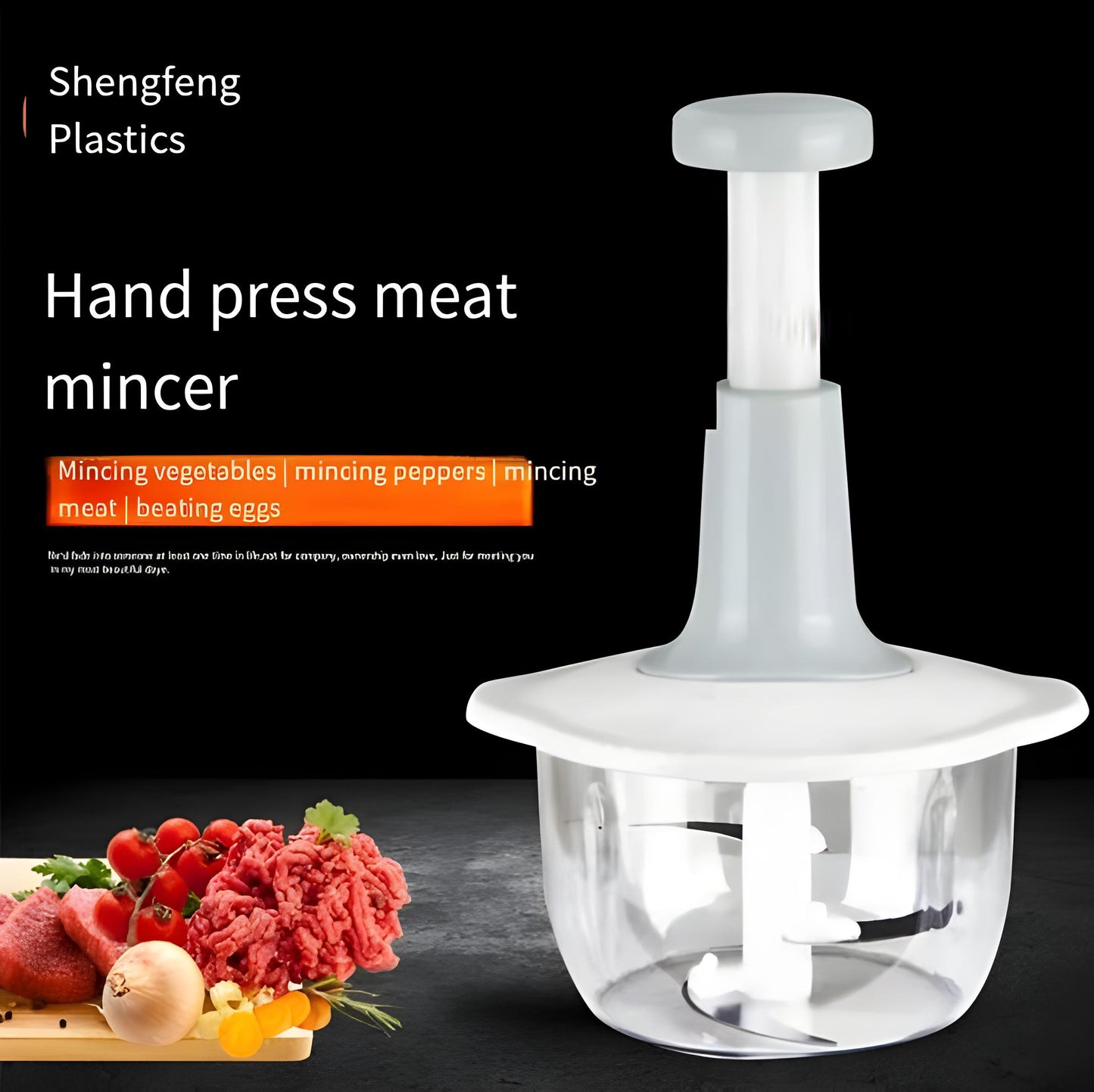 Manual Hand Push Chopper | 1.5L Multi-Functional Vegetable, Meat Grinder & chopper