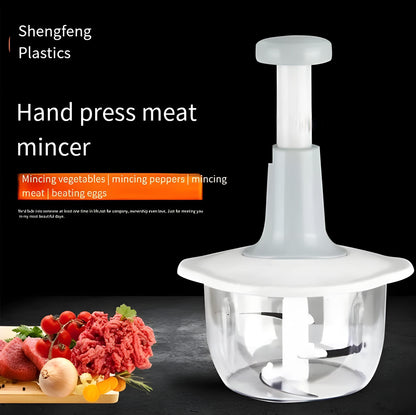 Manual Hand Push Chopper | 1.5L Multi-Functional Vegetable, Meat Grinder & chopper
