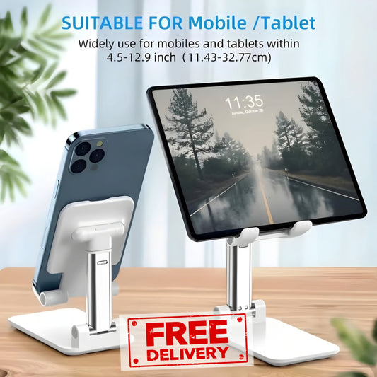 Foldable & Adjustable Mobile Phone And Tablet Stand For All Devices