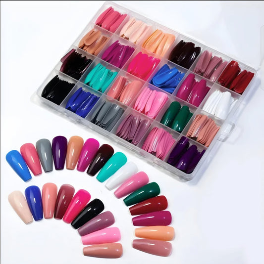 Rare & Serendipity Nail Tips [576 Pieces] In Each Box | With Glue