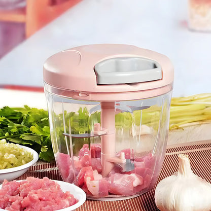 900ML Manual Meat Mincer & Garlic Chopper – Multi-Function Kitchen Tool
