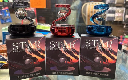 Star Solar Powered Levitating Ball Air Freshener For Car Dashboard, Aesthetic Car Decor